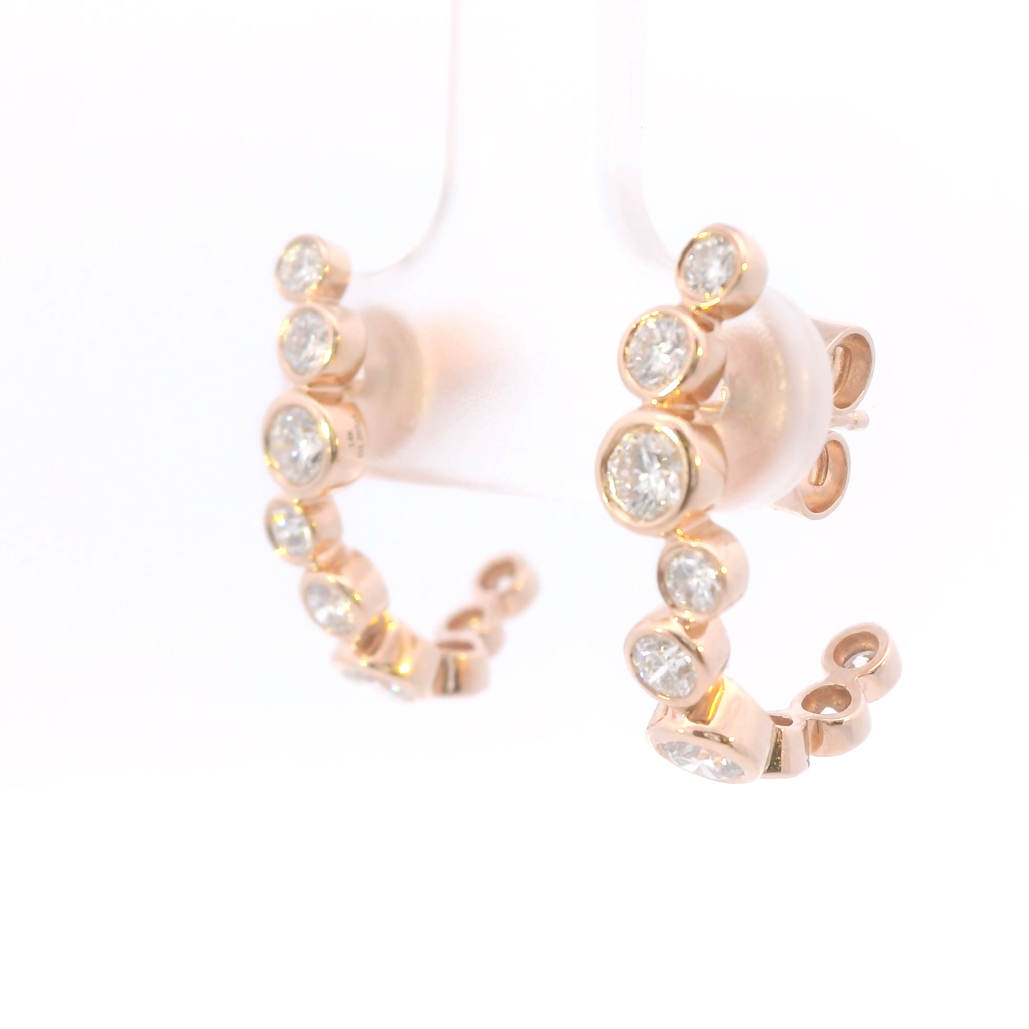 Cassia rose gold diamond drop earrings, Luma Jewellery