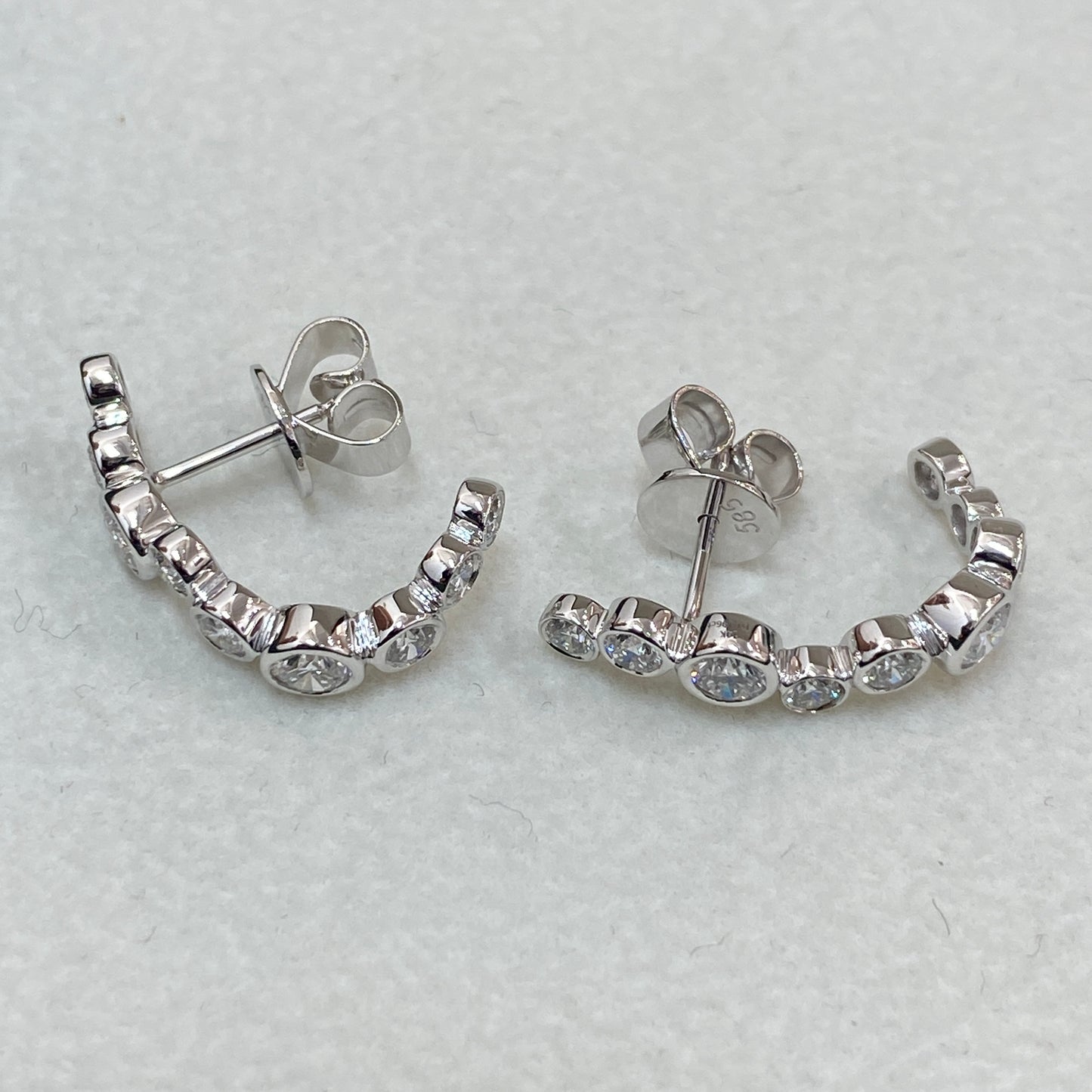 Cassia rose gold diamond earrings, lab grown, Luma Jewellery