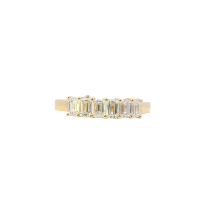 Cassiane emerald cut lab grown diamond ring, gold, 1.10ct, Luma Jewellery