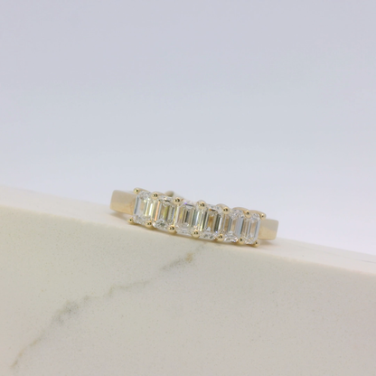 Cassiane emerald cut diamond ring detail, Luma Jewellery