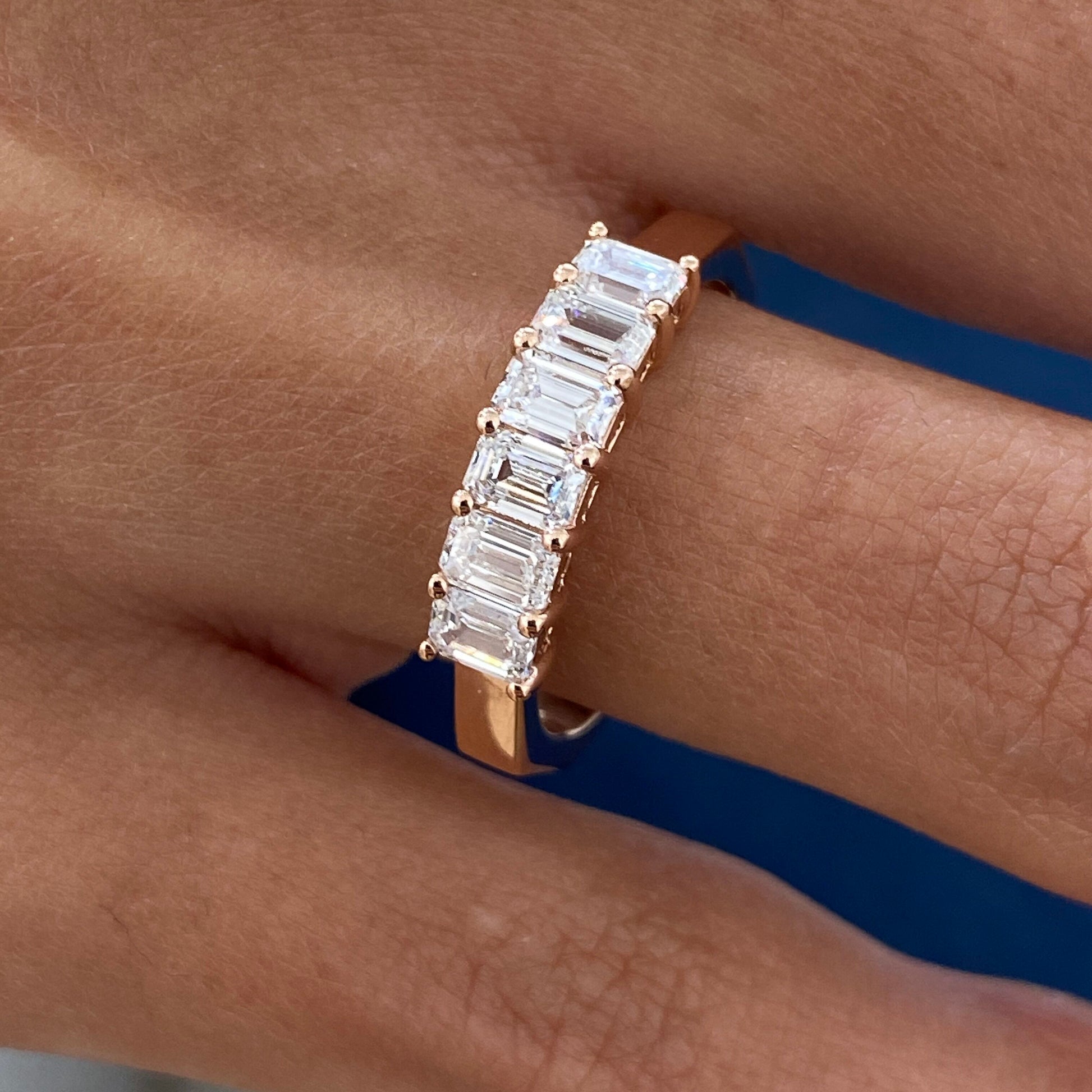 Cassiane yellow gold emerald cut diamond ring, lab grown, Luma Jewellery