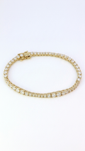 Cedrine lab grown diamond tennis bracelet in 14k yellow gold, 4.02ct, Luma Jewellery