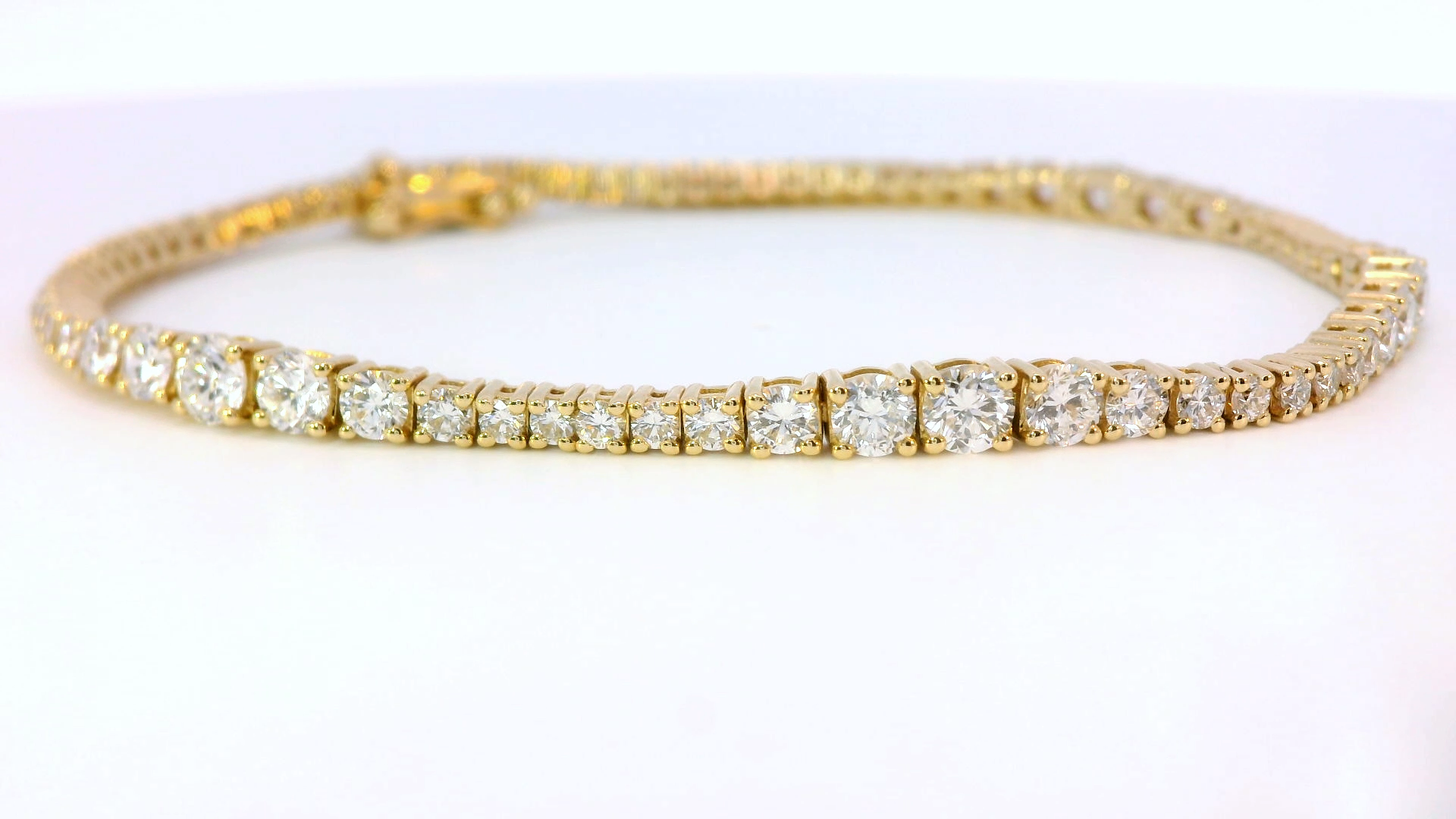 Cedrine lab grown diamond tennis bracelet in 14k yellow gold, Luma Jewellery