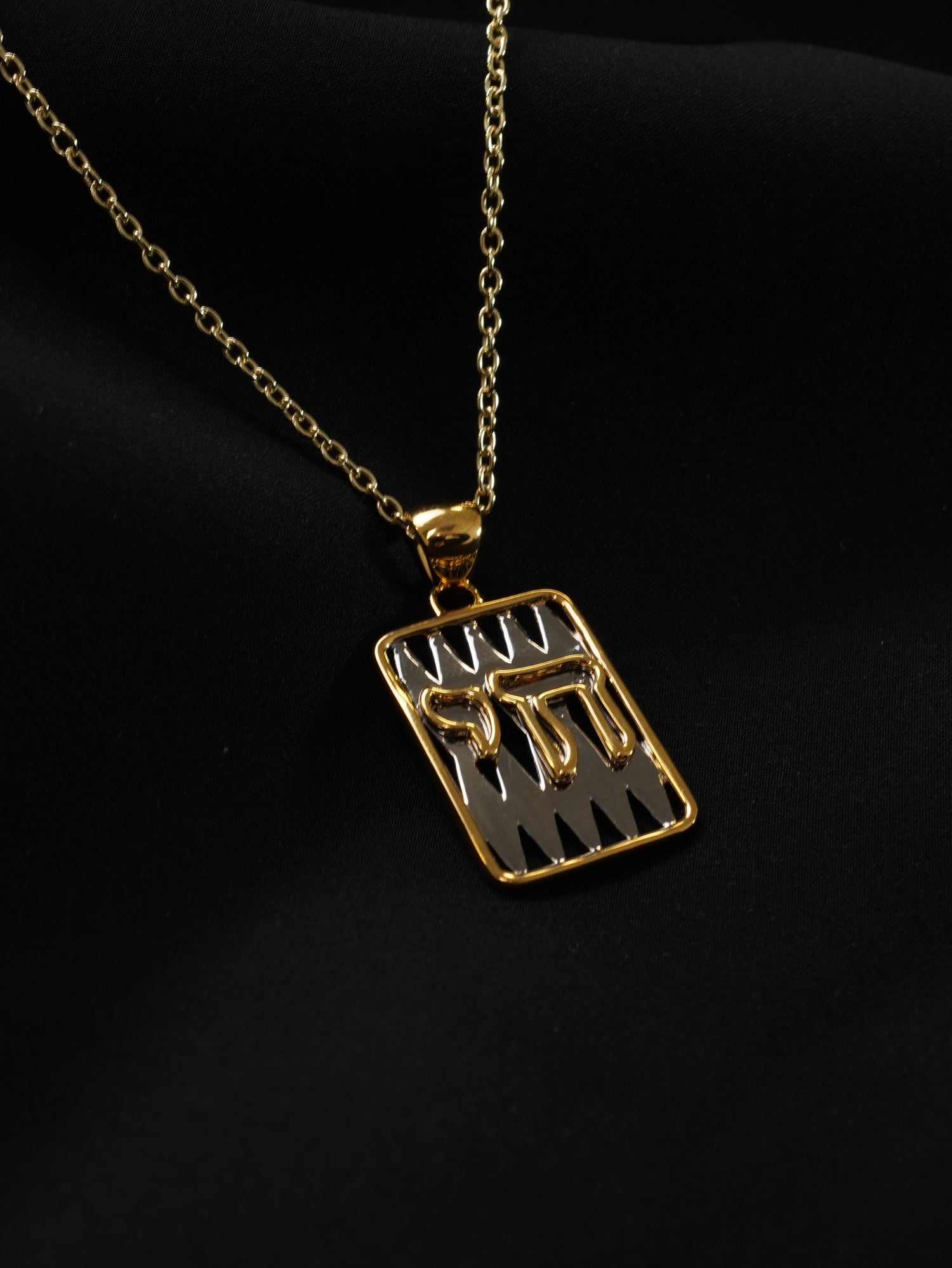 Chai life pendant in gold and silver, Luma x Ben Rebuck