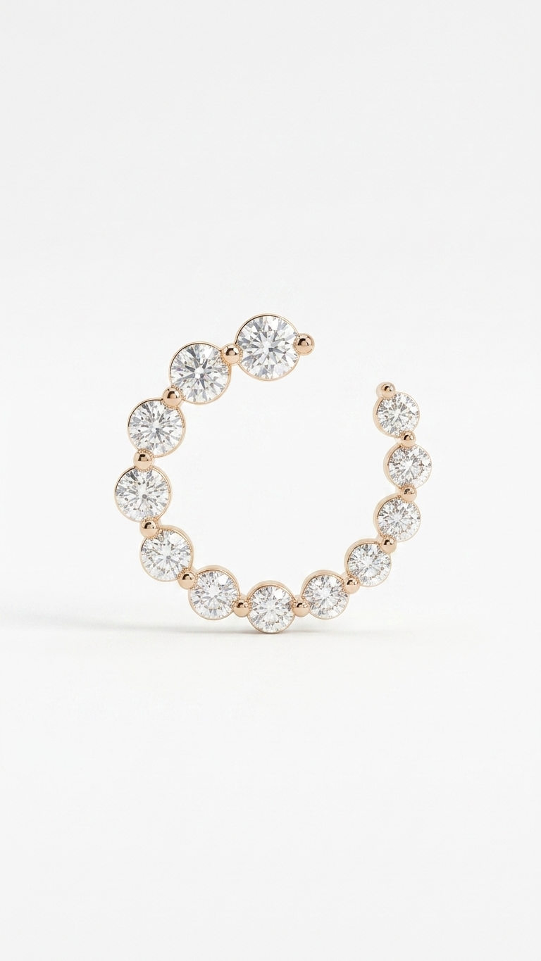 Cielle II lab grown diamond hoop earrings in 14k gold, Luma Jewellery