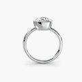 Clio solitaire engagement ring setting in white gold, Luma Jewellery