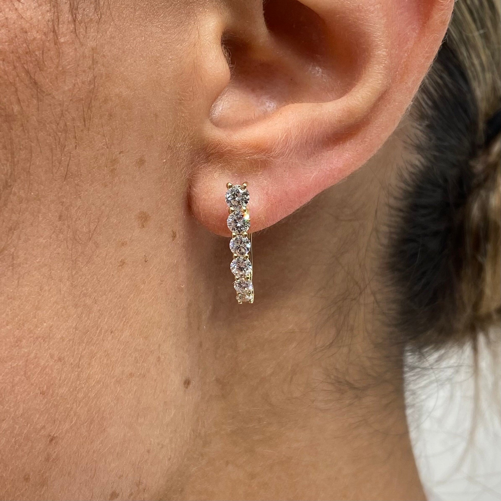 Daphne rose gold diamond hoop earrings, Luma Jewellery