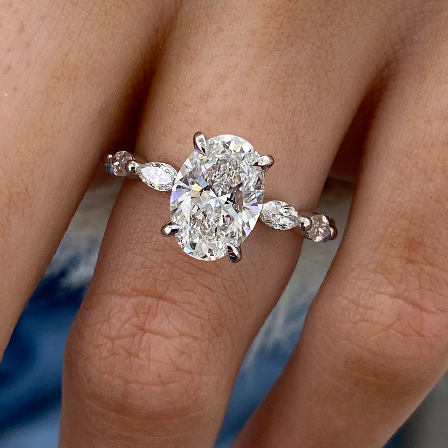 Eira oval diamond ring, yellow gold, Luma Jewellery