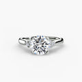 Sylvie solitaire engagement ring setting in white gold, Luma Jewellery