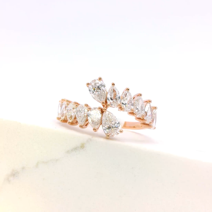 Elaris rose gold diamond ring detail, Luma Jewellery