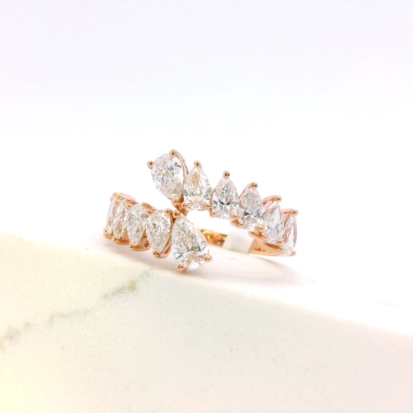 Elaris rose gold diamond ring band, Luma Jewellery