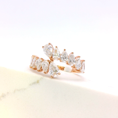 Elaris rose gold diamond ring band, Luma Jewellery