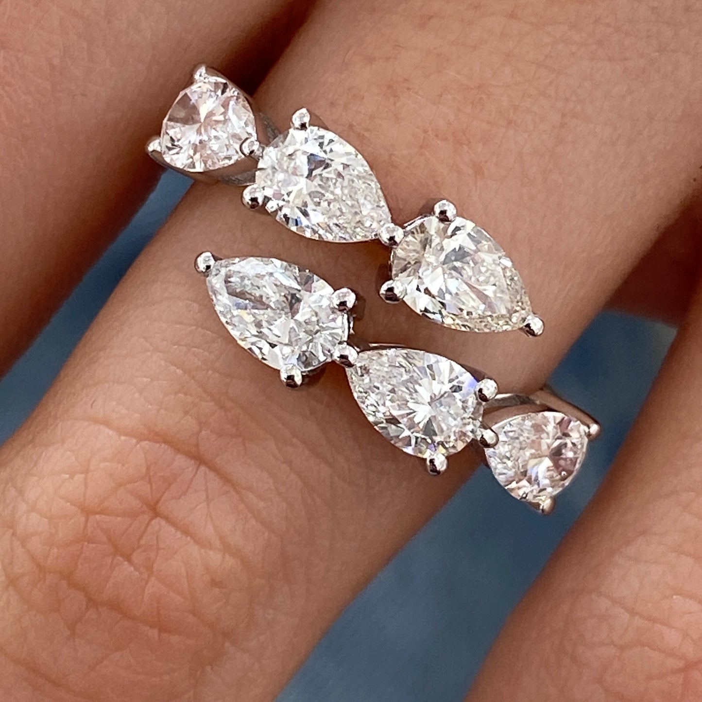 Eliane yellow gold diamond ring, lab grown, Luma Jewellery