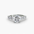 Elina solitaire engagement ring setting in white gold, Luma Jewellery