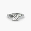 Alara solitaire engagement ring setting in white gold, Luma Jewellery