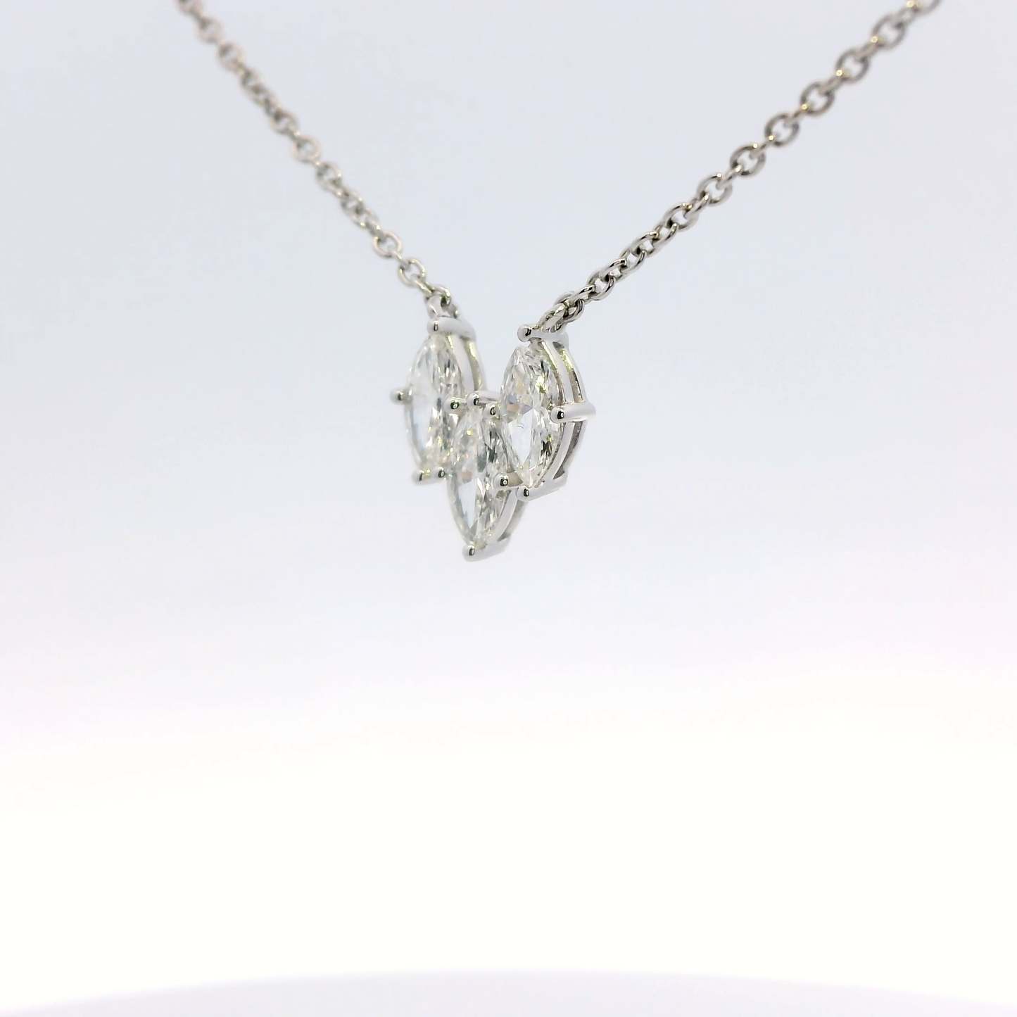 Isara diamond pendant necklace close up, Luma Jewellery