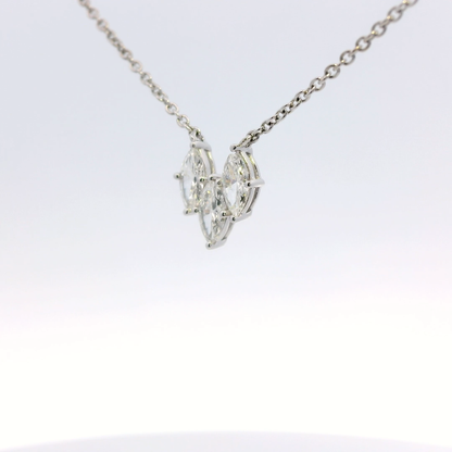 Isara diamond pendant necklace close up, Luma Jewellery