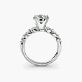 Kaida solitaire engagement ring setting in white gold, Luma Jewellery