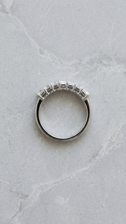 Lucine half-eternity diamond ring with lab grown stones, Luma Jewellery