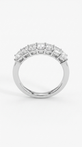 Lucine half-eternity ring with emerald cut lab grown diamonds, 1.48ct, Luma Jewellery