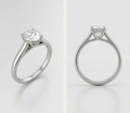 The Anup Ring - Round Brilliant Tapered Styled Engagement Ring