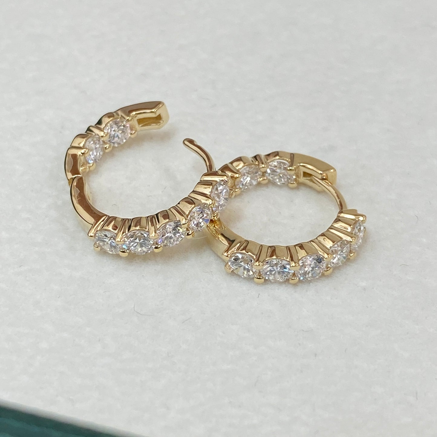 Maelle gold diamond hoop earrings, lab grown, Luma Jewellery