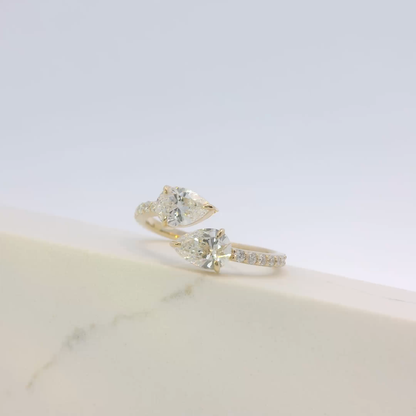 Mireille coiled serpent ring in yellow gold, Luma Jewellery