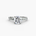 Colette solitaire engagement ring setting in white gold, Luma Jewellery