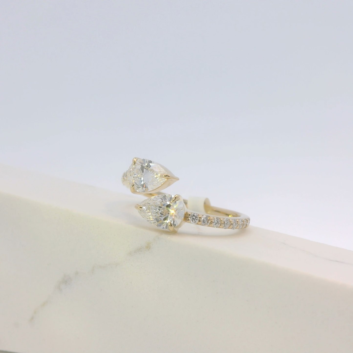 Mireille serpent ring, side view, Luma Jewellery