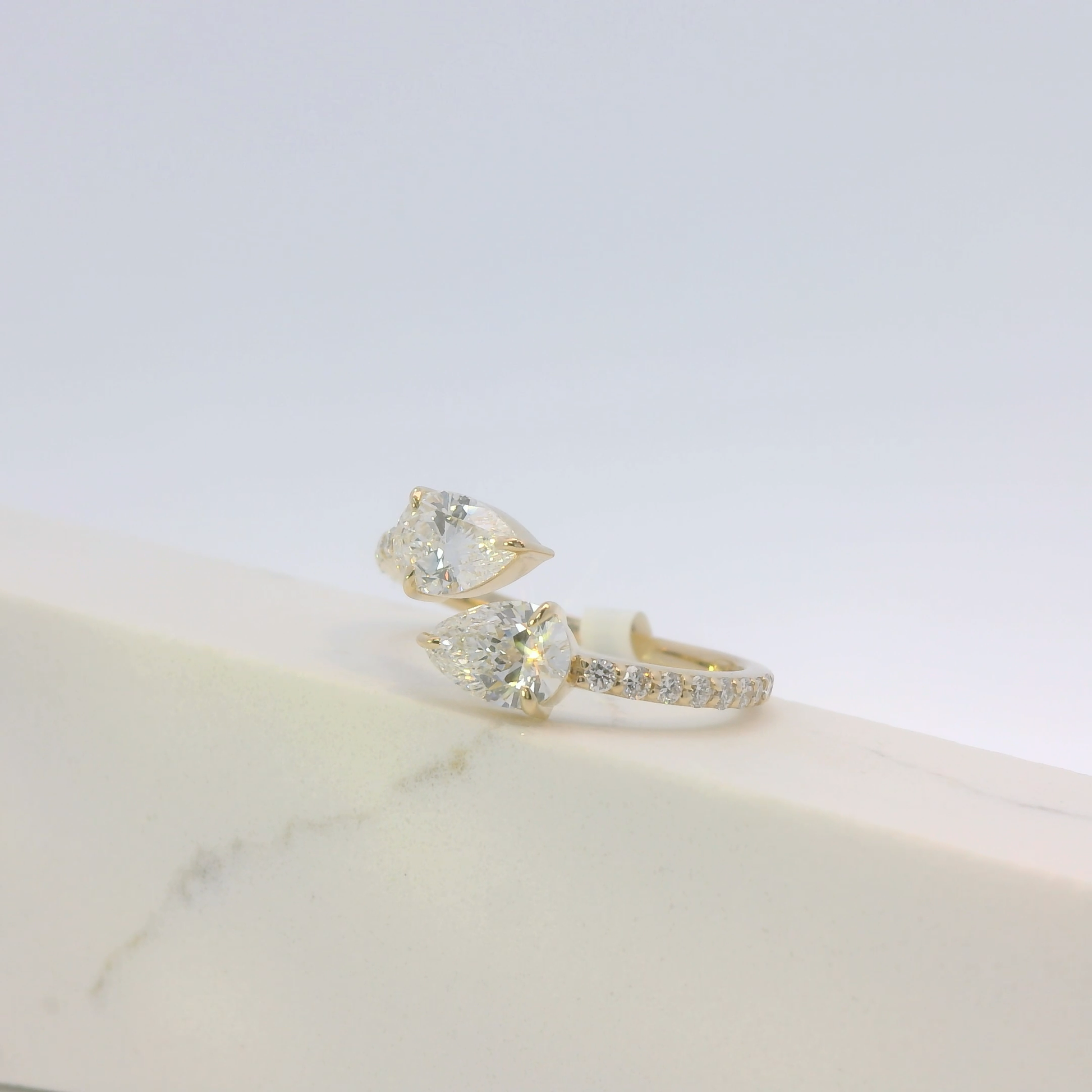 Mireille serpent ring, side view, Luma Jewellery