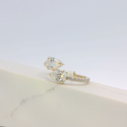 Mireille serpent ring, side view, Luma Jewellery