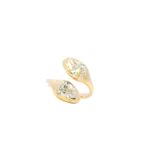 Nerai serpent lab grown diamond ring, yellow gold, 2.11ct, Luma Jewellery