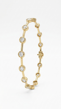 Nerina bezel set diamond tennis bracelet in yellow gold, 3.11ct, Luma Jewellery