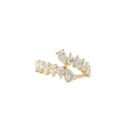 Rhea open crescent lab grown diamond ring, gold, 1.79ct, Luma Jewellery