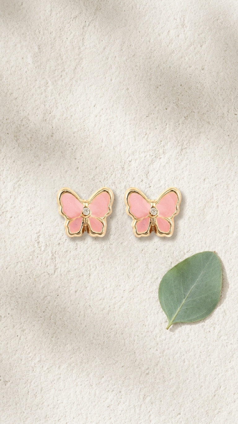 Delia 9k yellow gold stud earrings, Luma Jewellery