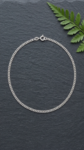 Bea 18k white gold curb chain necklace, Luma Jewellery