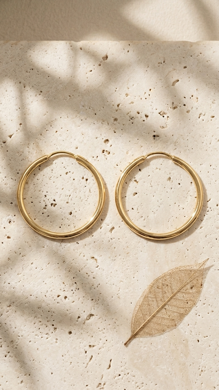Maia 9ct gold hoop earrings