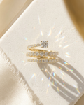 Virelle Gold Lab Grown Diamond Serpent Ring
