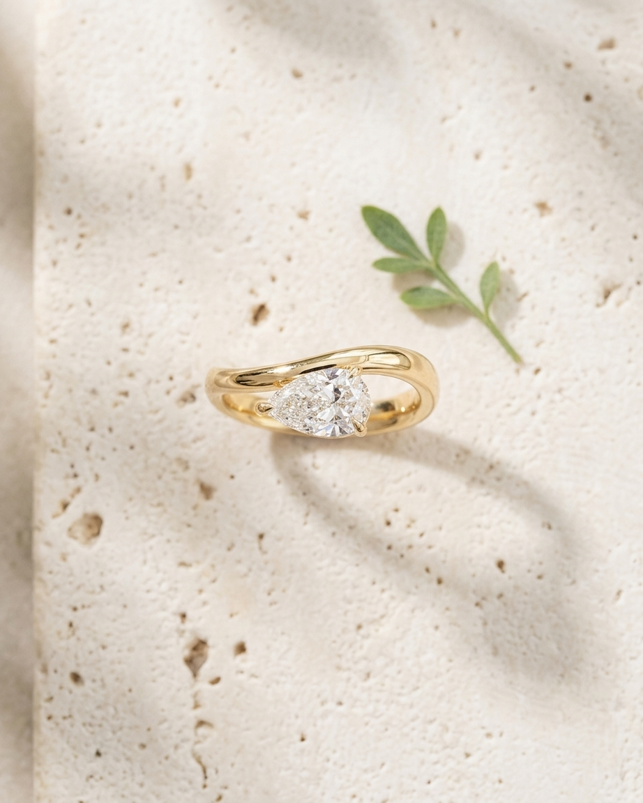 Cyra Gold Lab Grown Diamond Serpent Ring