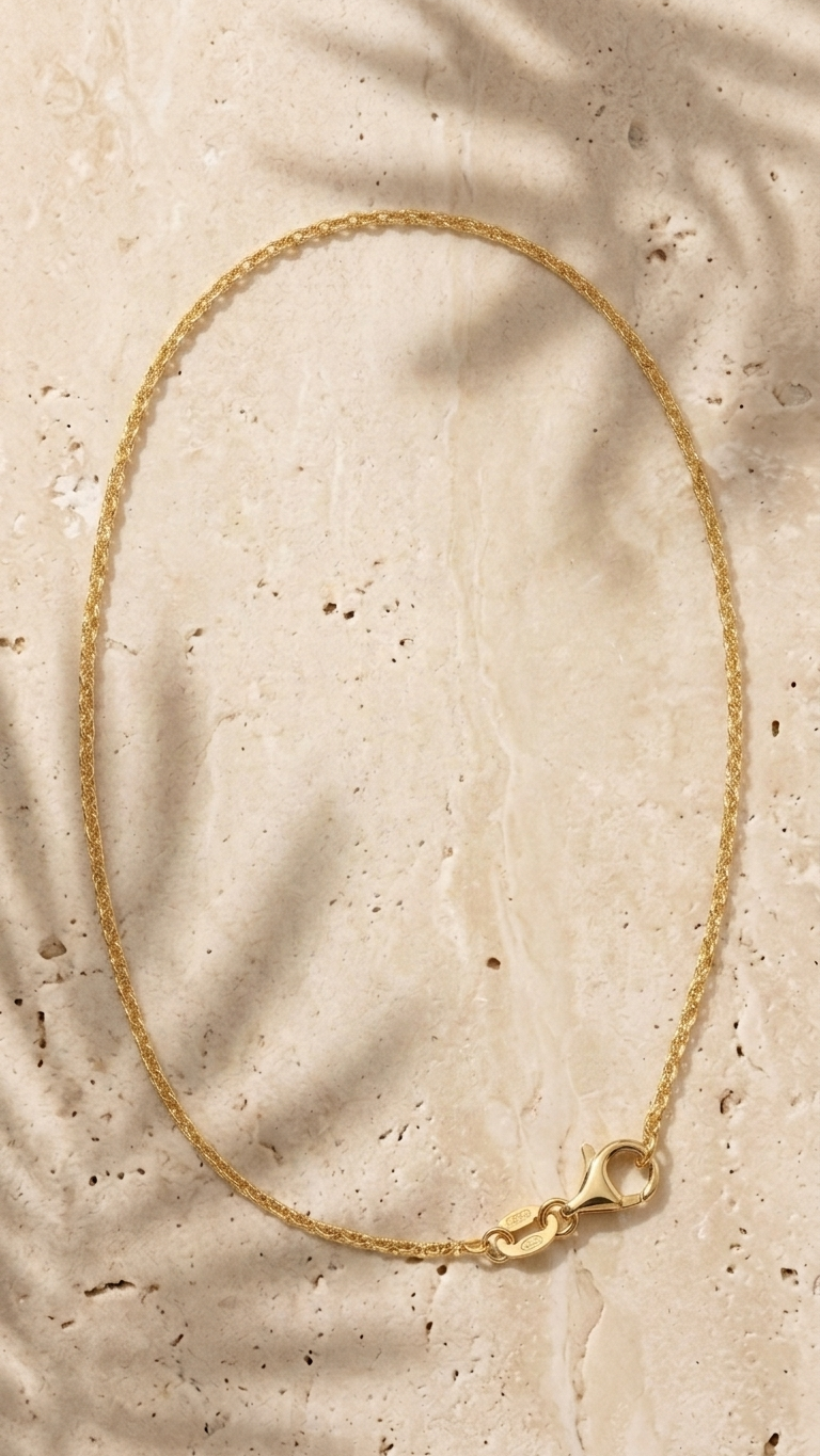 Faith 9k yellow gold chain necklace, Luma Jewellery