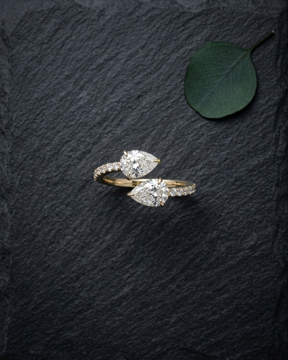 Mireille Gold Lab Grown Diamond Serpent Ring