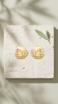 Elise 9k yellow gold stud earrings, Luma Jewellery