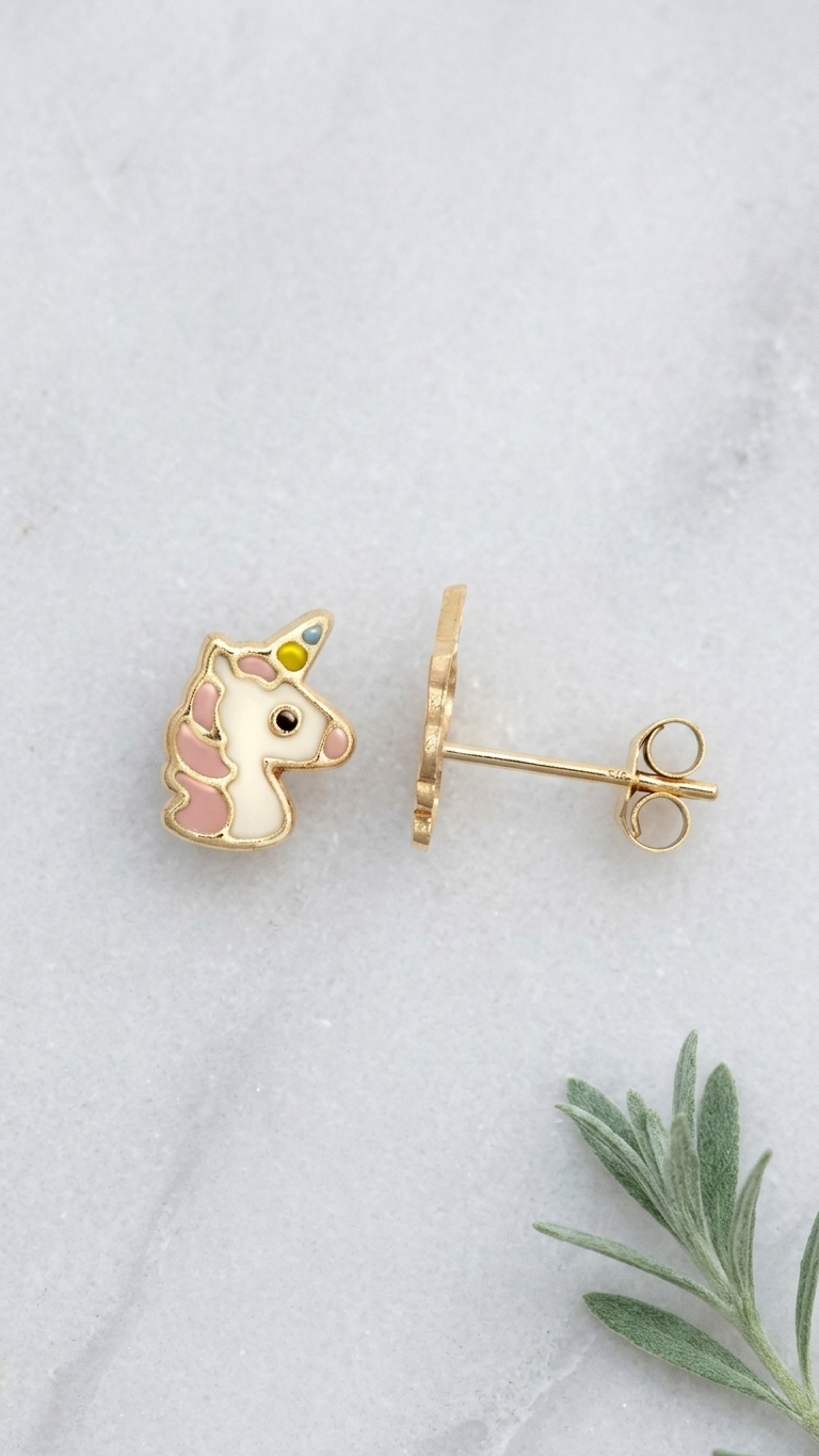 Melis 9ct gold stud earrings