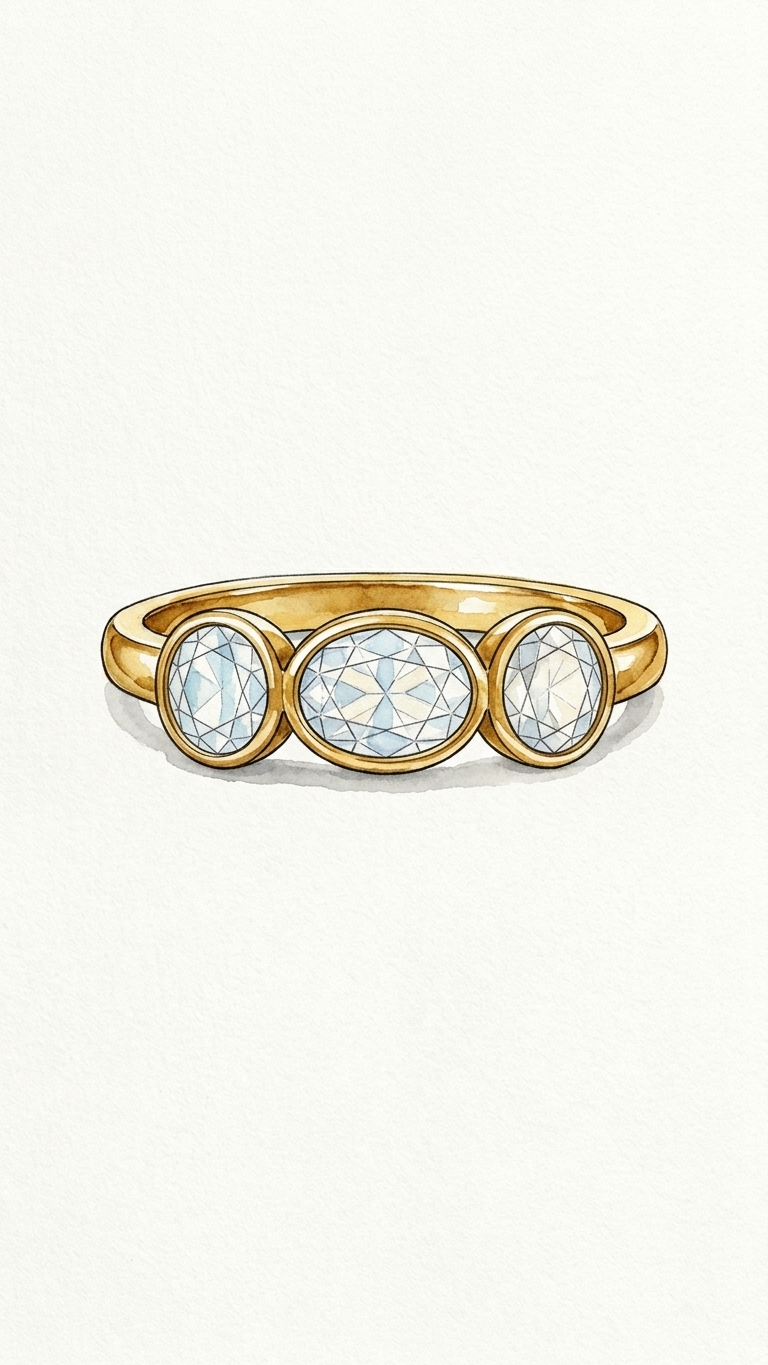 Zephyra Tri-Diamond Ring