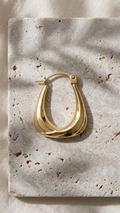 Kira 9k yellow gold creole earrings, Luma Jewellery