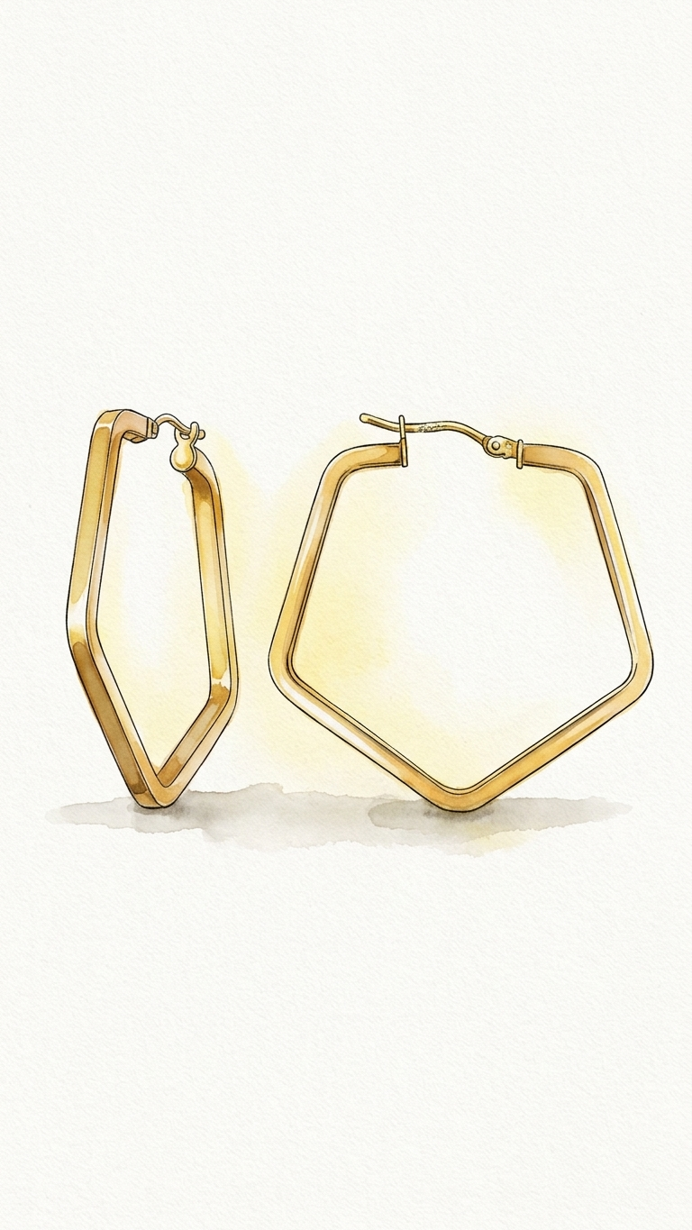 Dove 9k Gold Creole Earrings