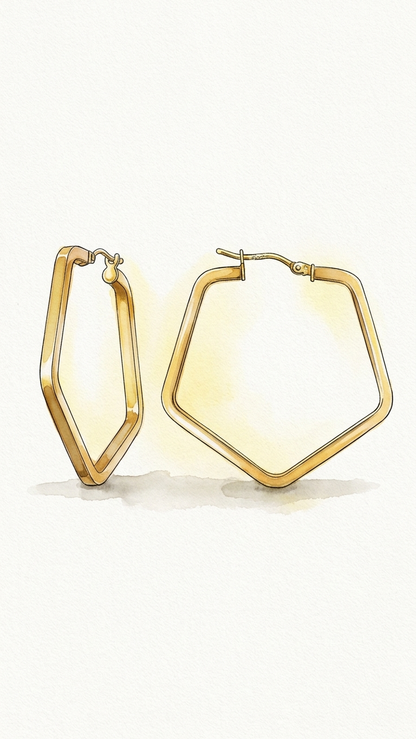 Dove 9k Gold Creole Earrings