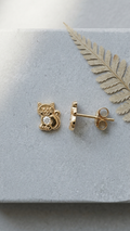 Maris 9ct gold stone set stud earrings