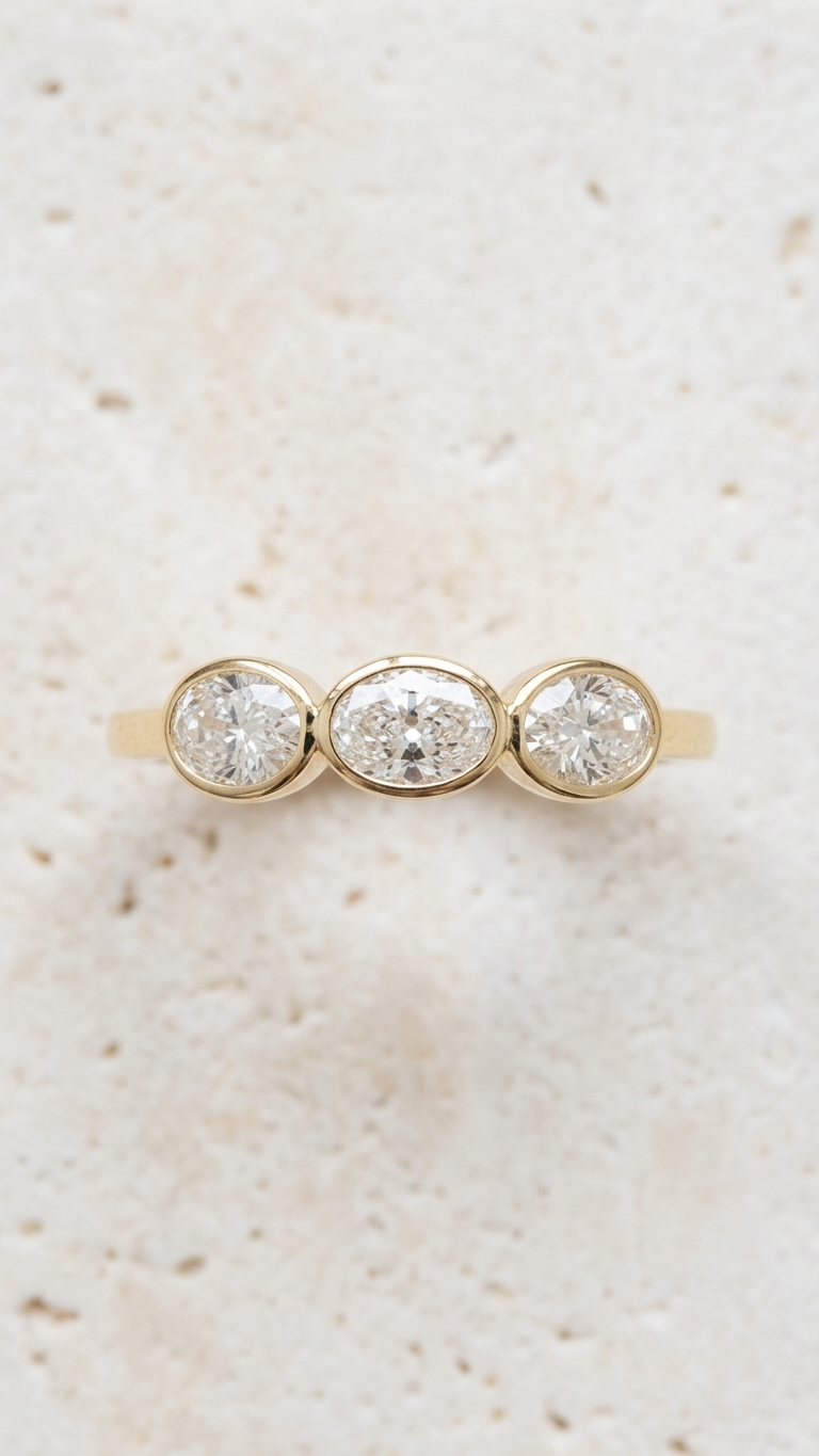Zephyra Tri-Diamond Ring