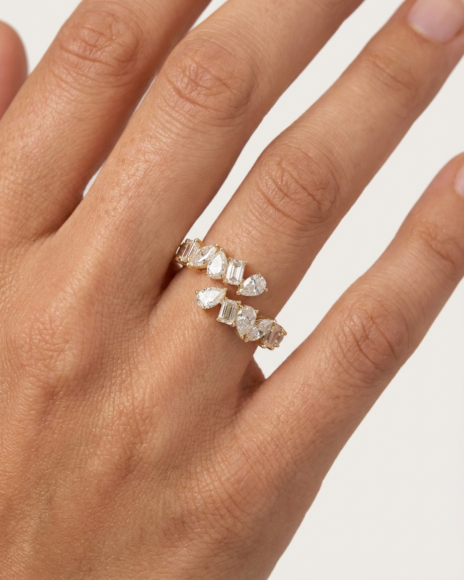 Ivara Gold Lab Grown Diamond Serpent Ring